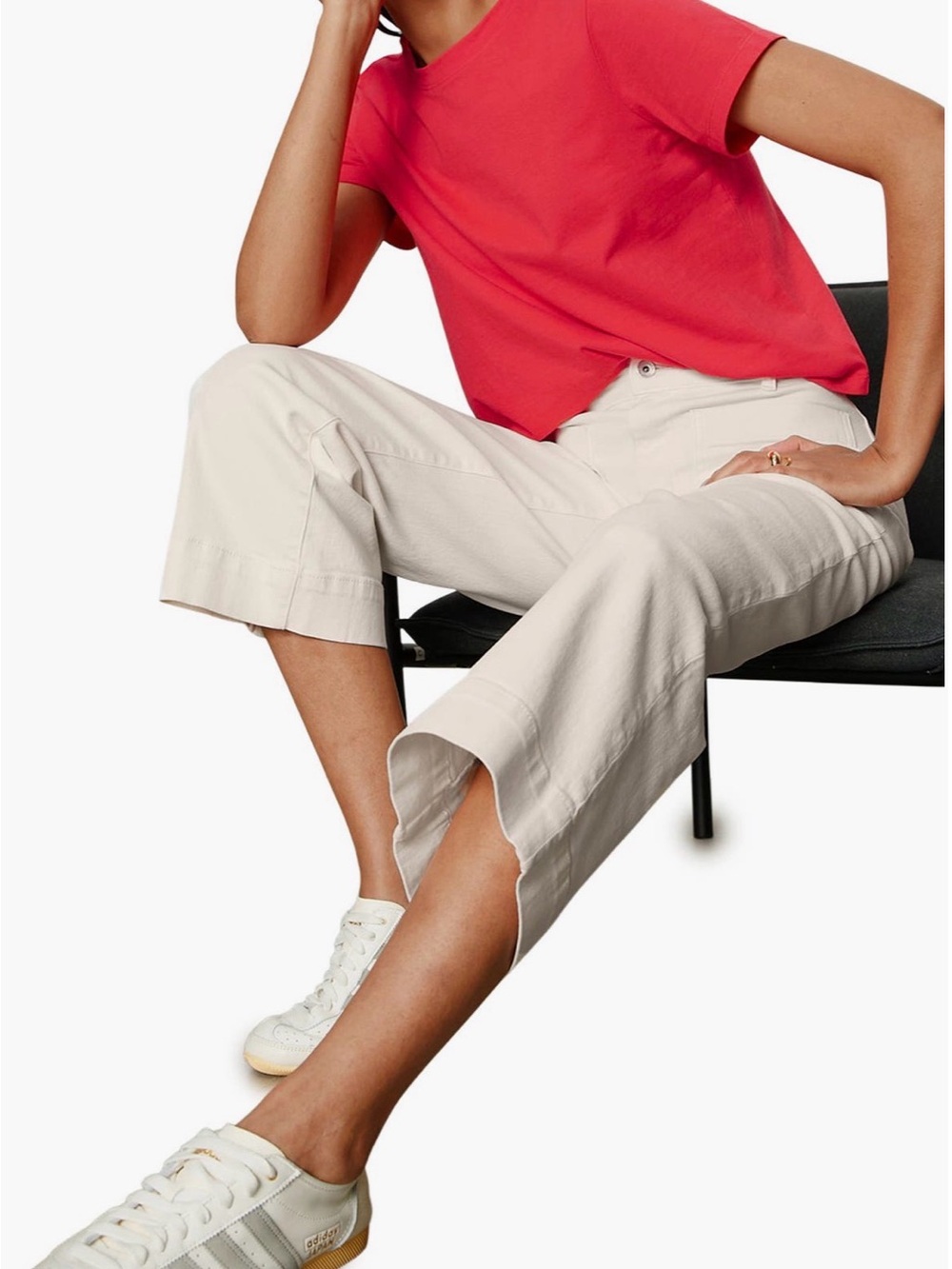 Sanctuary Cream Cropped Wide-Leg Trousers - Picture 8 of 8